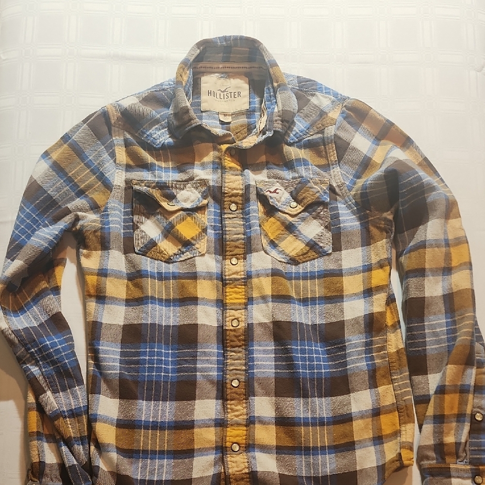 Hollister Men's Multicolor Plaid Flannel  Shirt